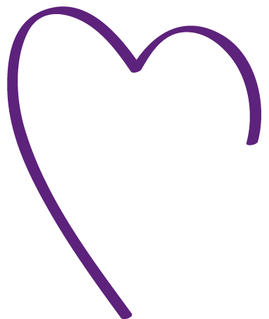 Coeur violet - A Cote Services, le coeur en plus